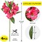Alstroemeria Artificial Flowers Bulk Peruvian Lily Faux Bouquet 18” Long Stems Silk Petals Wedding Decoration, 4pcs